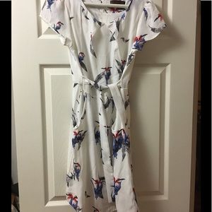 Cream color with print dress